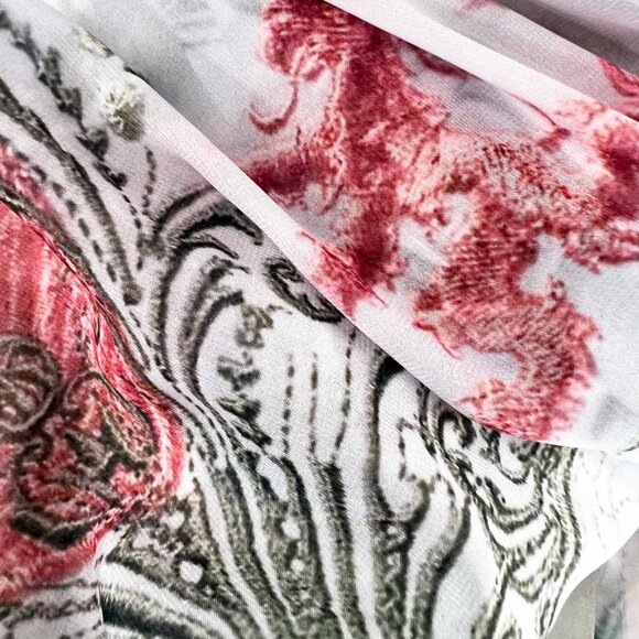 English Garden Sheer Chiffon Oversize Square Fairytale Scarf - Picture 11 of 12